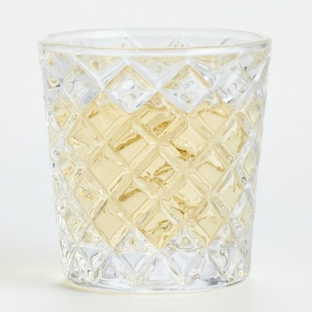 TWO Crate&Barrel Clear Faceted Shot Glasses (Set of 2) Nwt